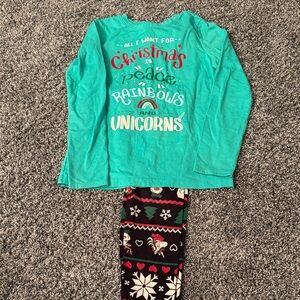 Cat & Jack Teal Top with White Trim